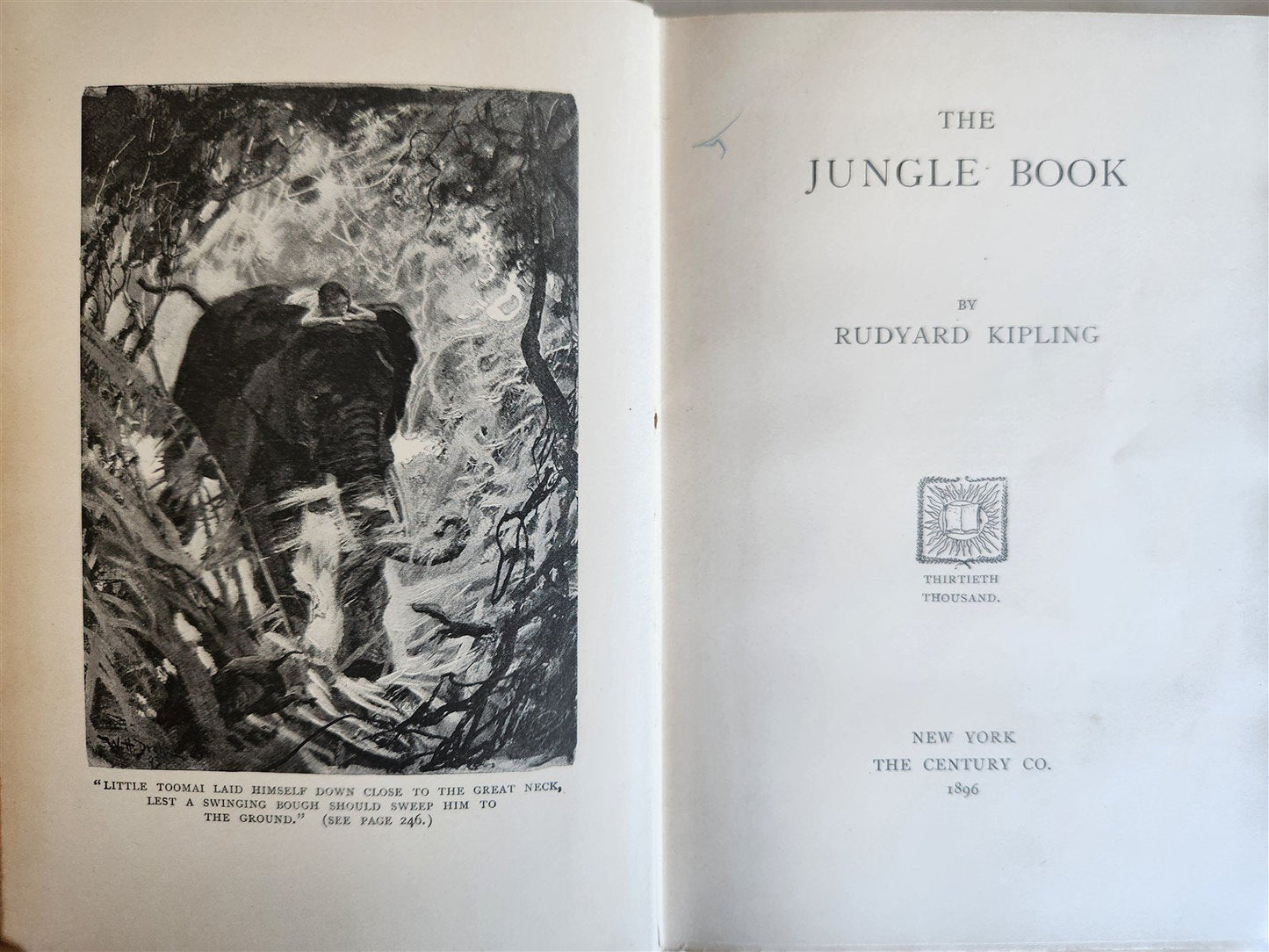 1896-98 THE JUNGLE BOOKS by RUDYARD KIPLING 2 vols antique ILLUSTRATED