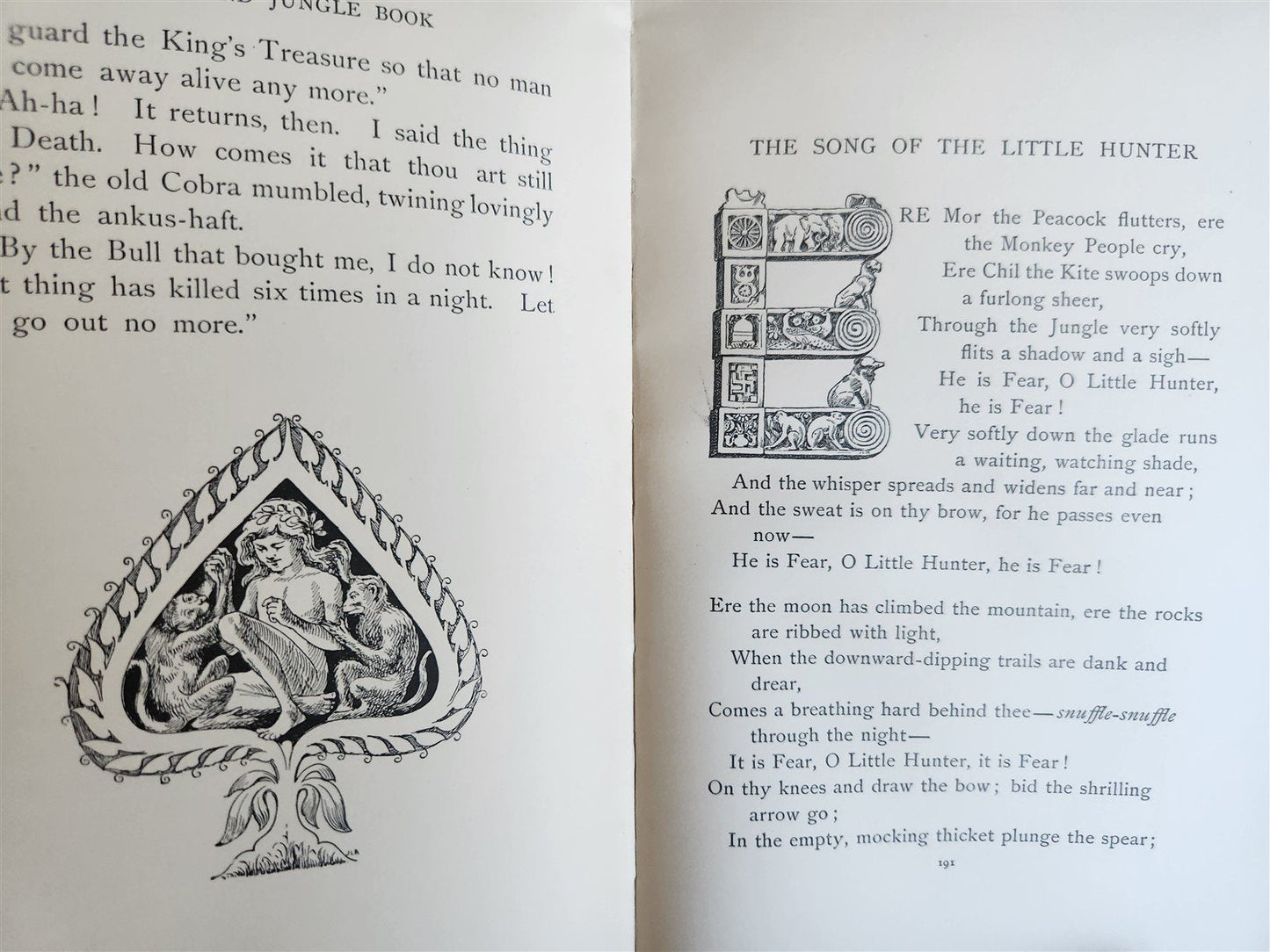 1896-98 THE JUNGLE BOOKS by RUDYARD KIPLING 2 vols antique ILLUSTRATED