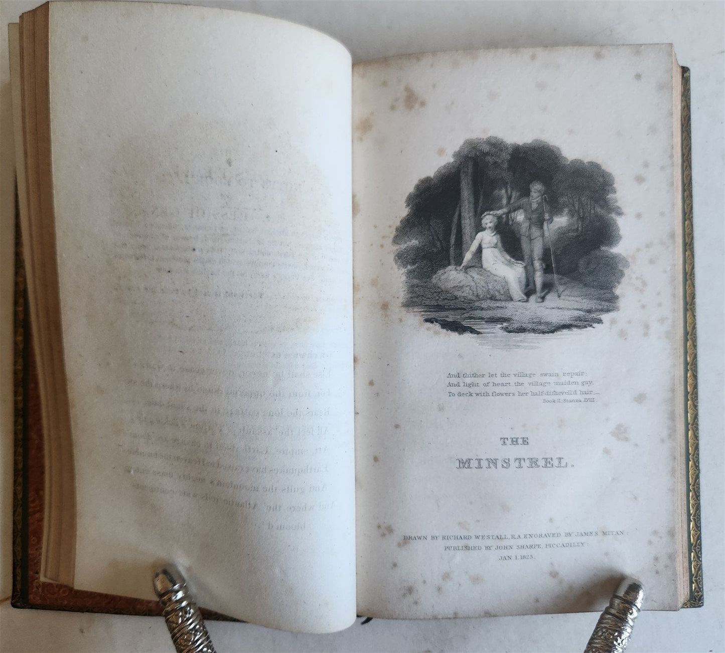 1823 THE MINSTREL or PROGRESS of GENIUS POETRY by JAMES BEATTIE antique