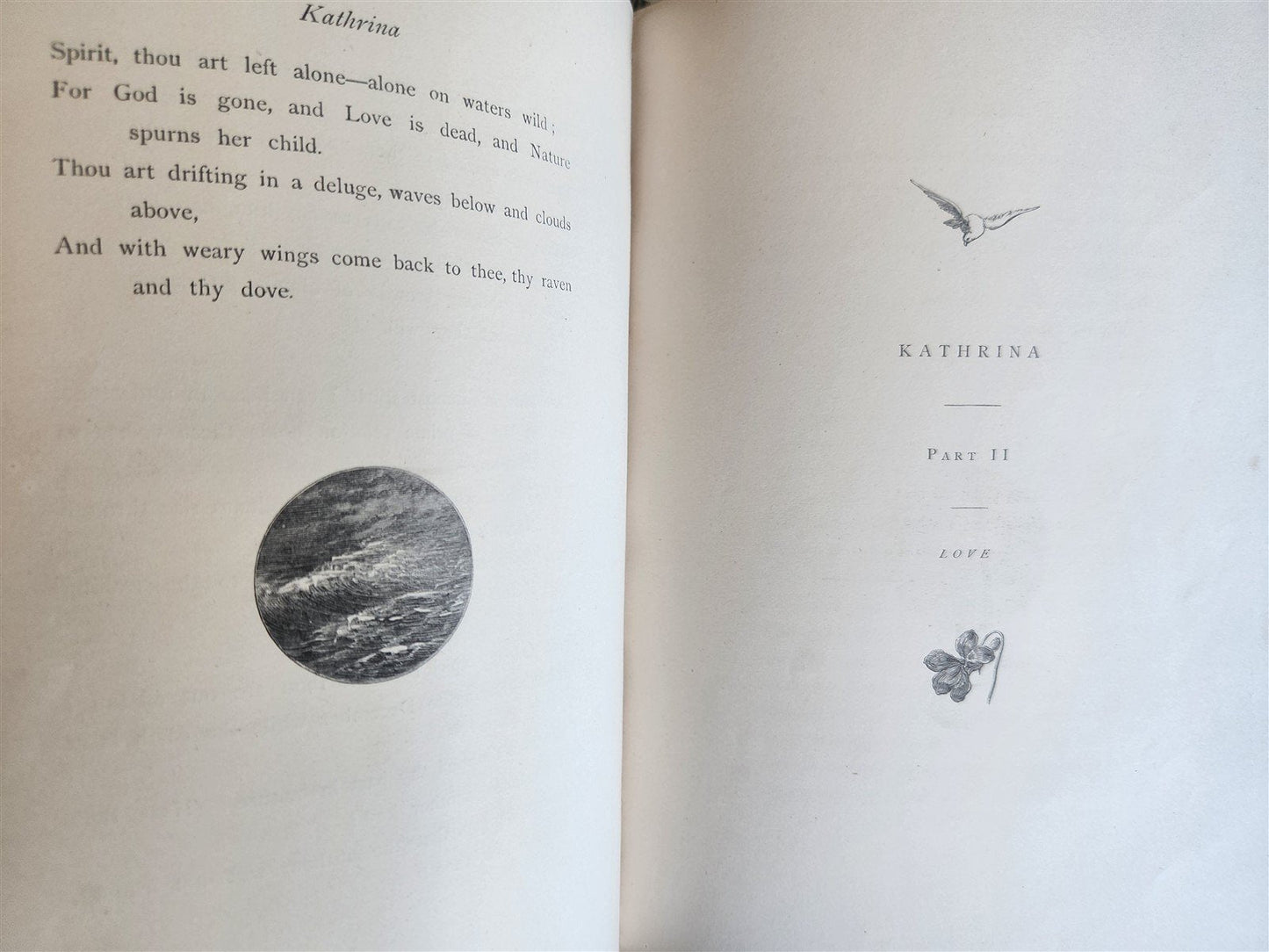 1869 KATHRINA her life and mine POETRY by J.G. Holland antique ILLUSTRATED