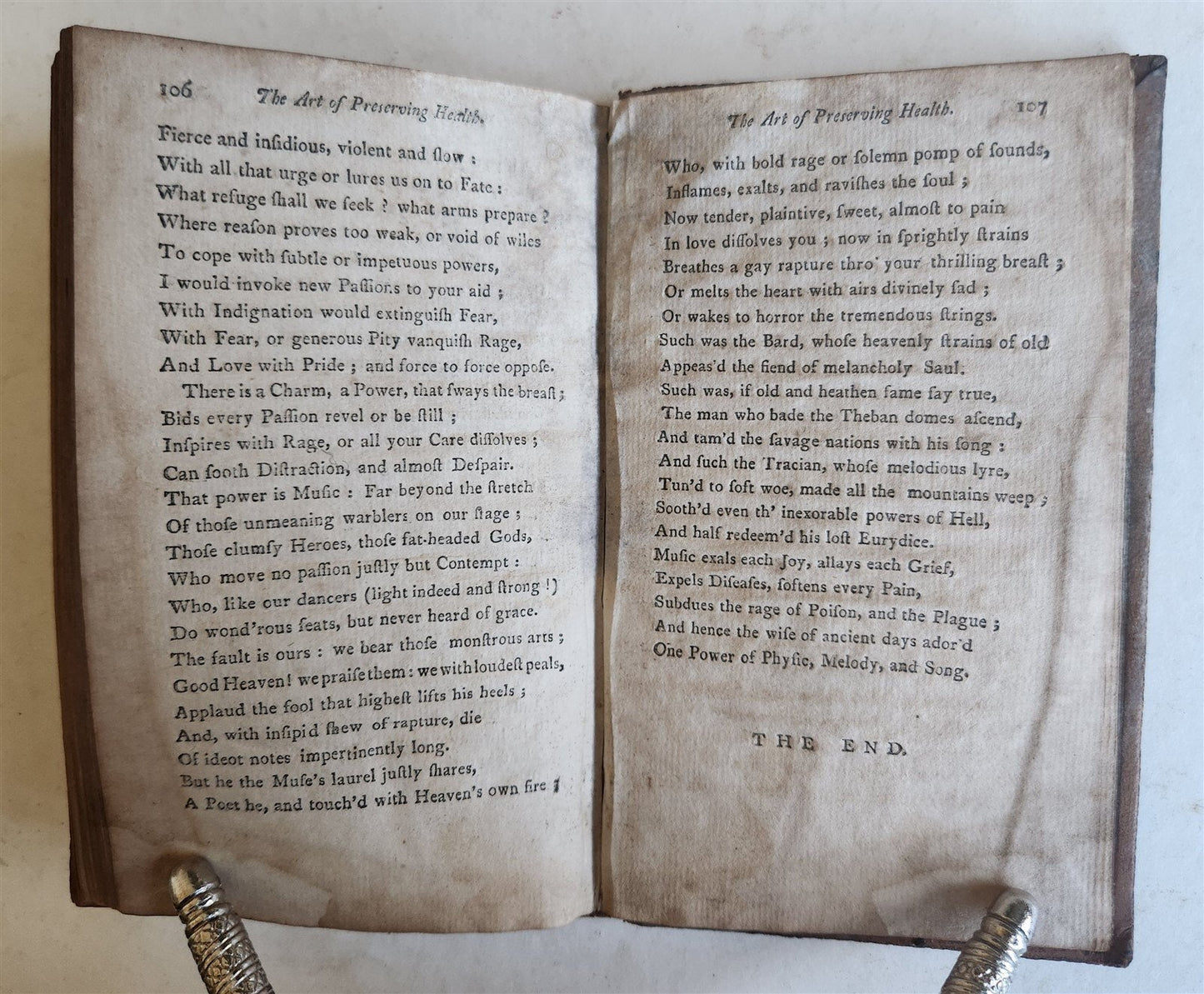 1804 THE ART OF PRESERVING THE HEALTH antique POEM in ENGLISH AMERICANA