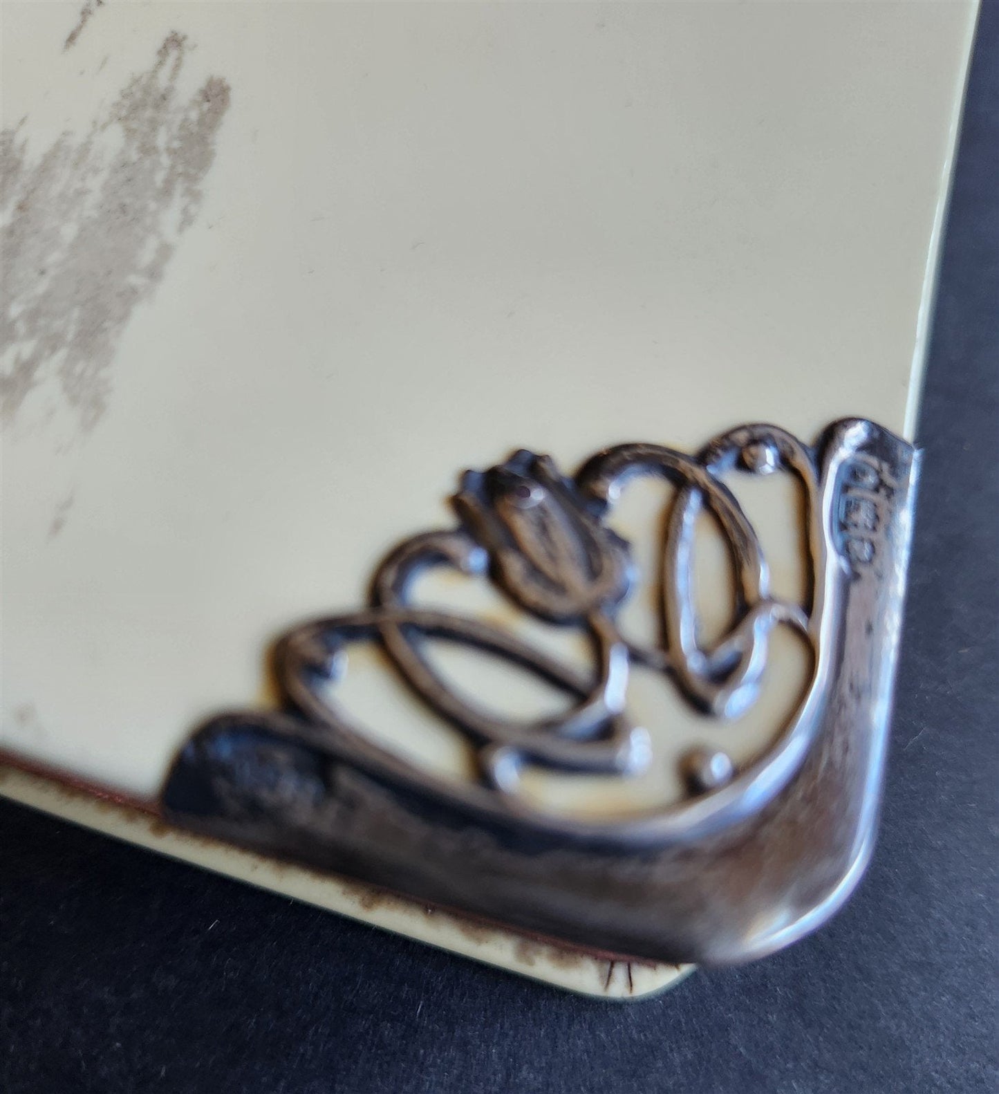 1890s COMMON PRAYER BOOK in ENGLISH antique SILVER DECORATED NICE BINDING