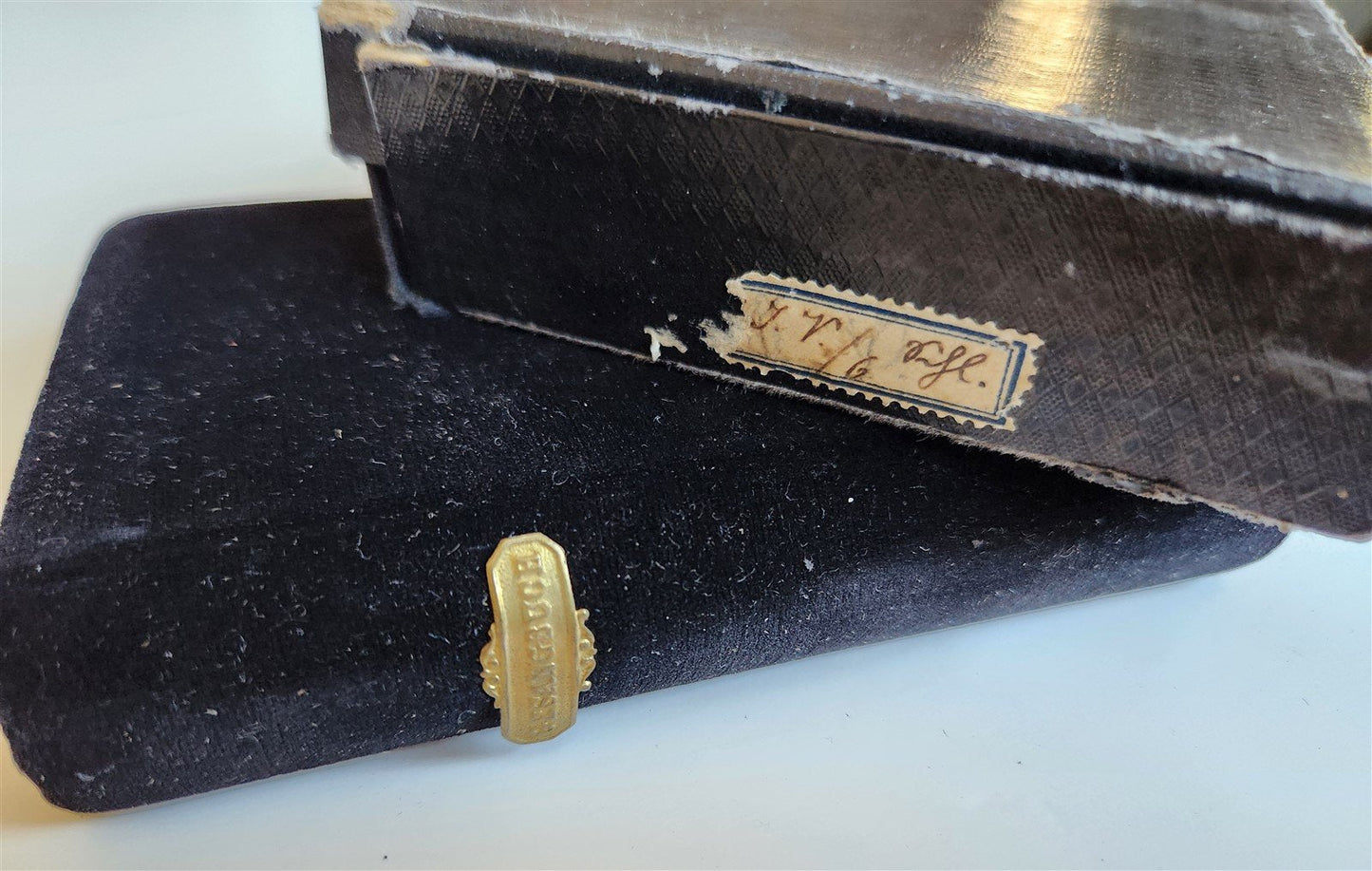 1900s GERMAN HYMNAL antique VELVET BINDING w/ MOTHER OF PEARL DECORATION