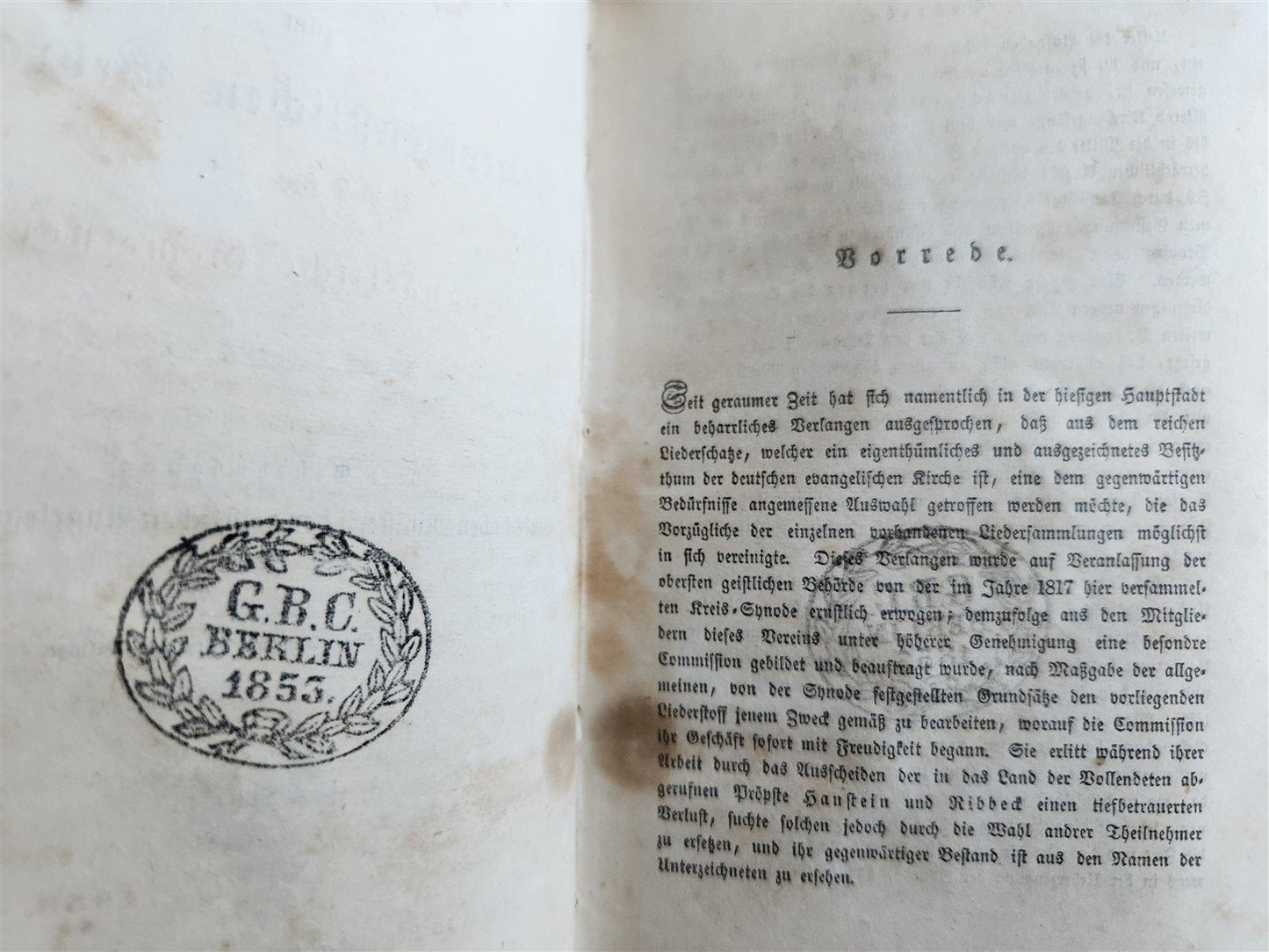 1853 GERMAN HYMNAL antique VELVET BINDING w/ APPLIED CROSS & BRASS EDGES