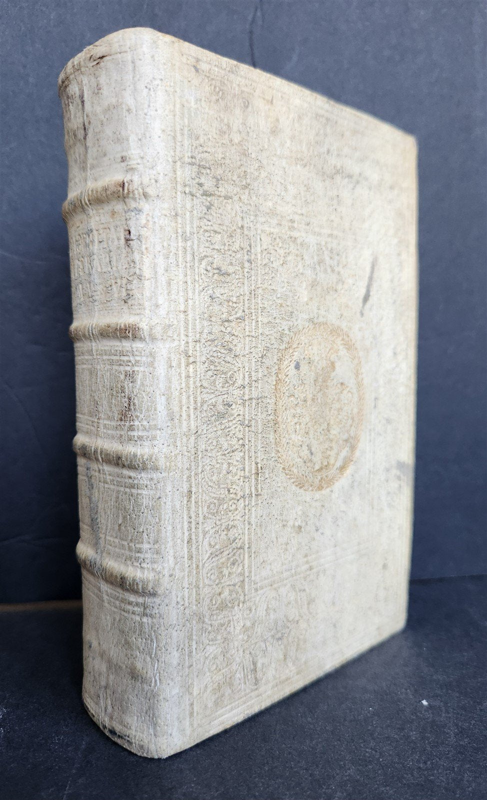 1740 BLAISE PASCAL LETTERS in GERMAN antique PIGSKIN BOUND w/ WITCHCRAFT THEME