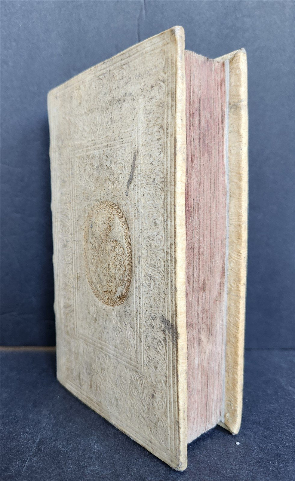 1740 BLAISE PASCAL LETTERS in GERMAN antique PIGSKIN BOUND w/ WITCHCRAFT THEME