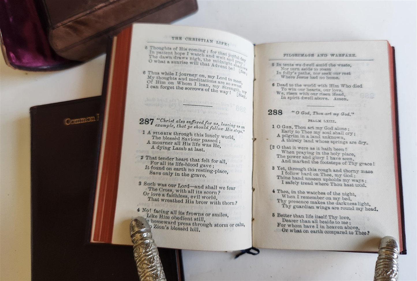 1887 COMMON PRAYER BOOK & CHURCH HYMNAL w/ LEATHER BOX antique DUBLIN IRELAND