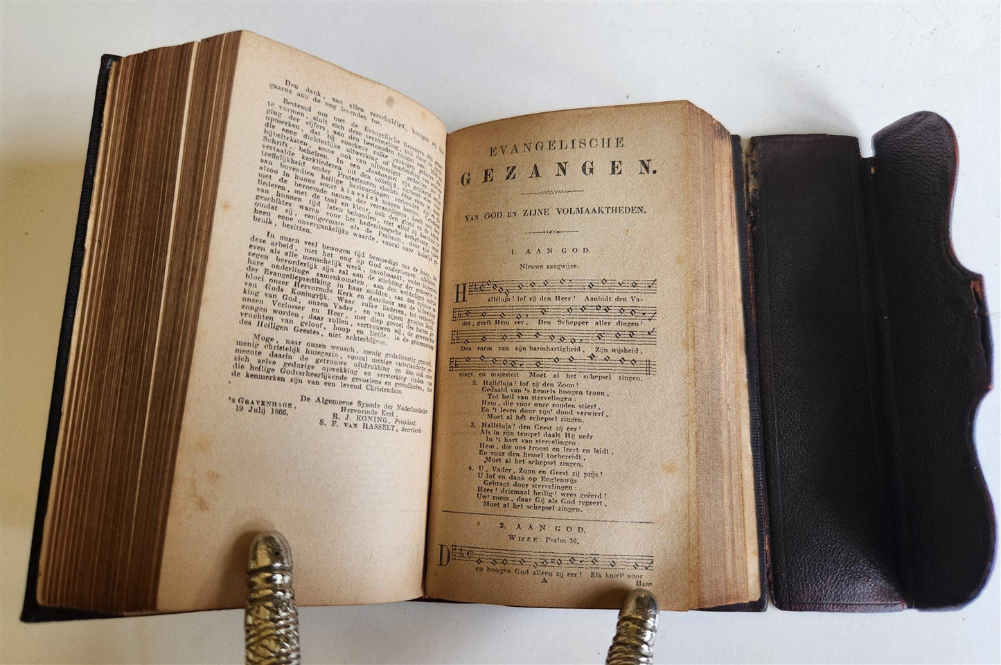 1884 BIBLE in DUTCH antique NEW TESTAMENT w/ PSALMS