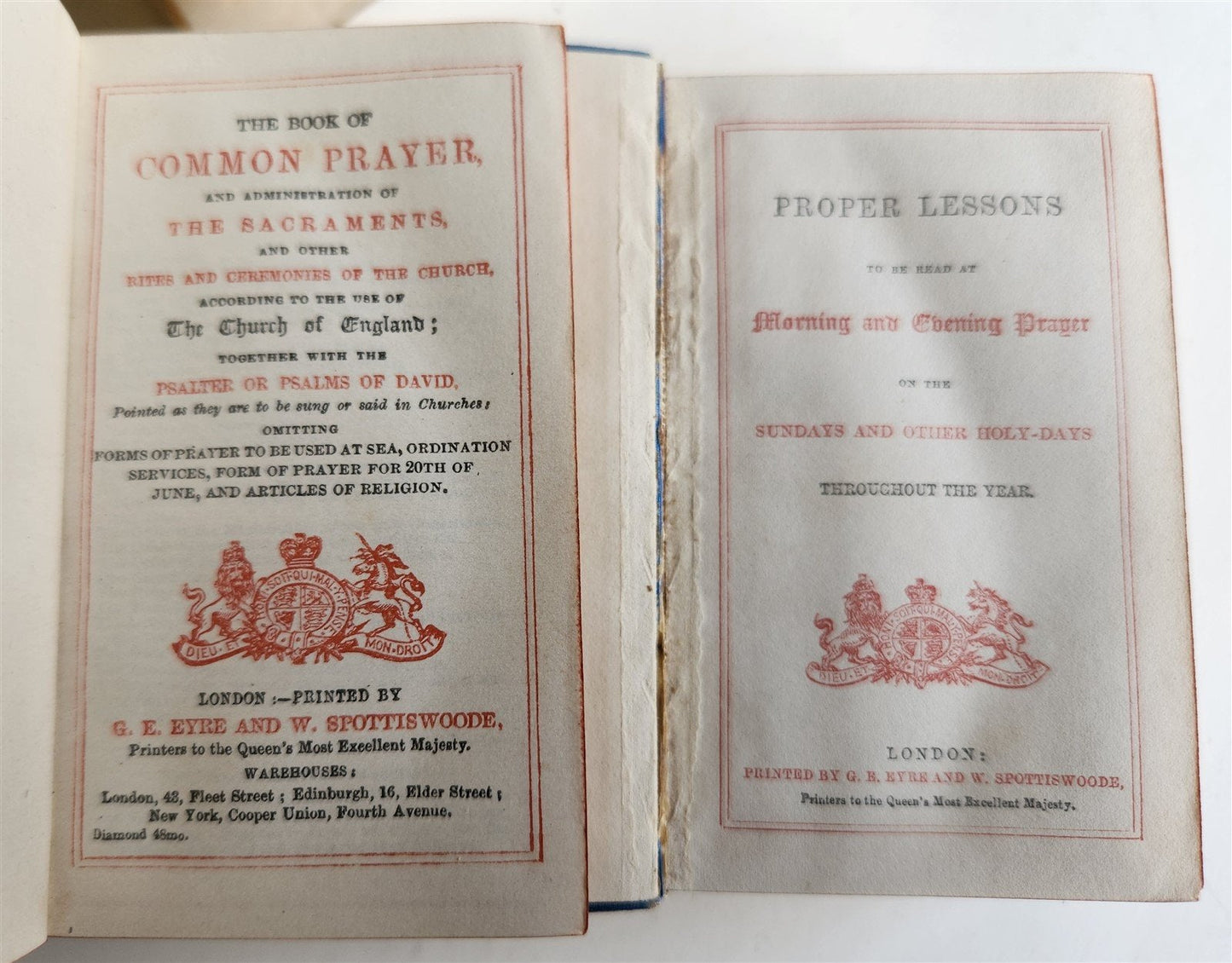 1880s PRAYER BOOKS & HYMNAL SET in ENGLISH w/ METAL CASE antique