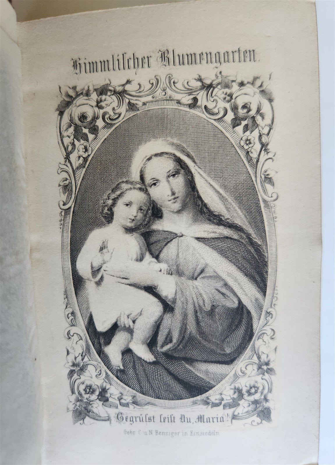 1871 GERMAN CATHOLIC PRAYER & DEVOTIONAL BOOK antique