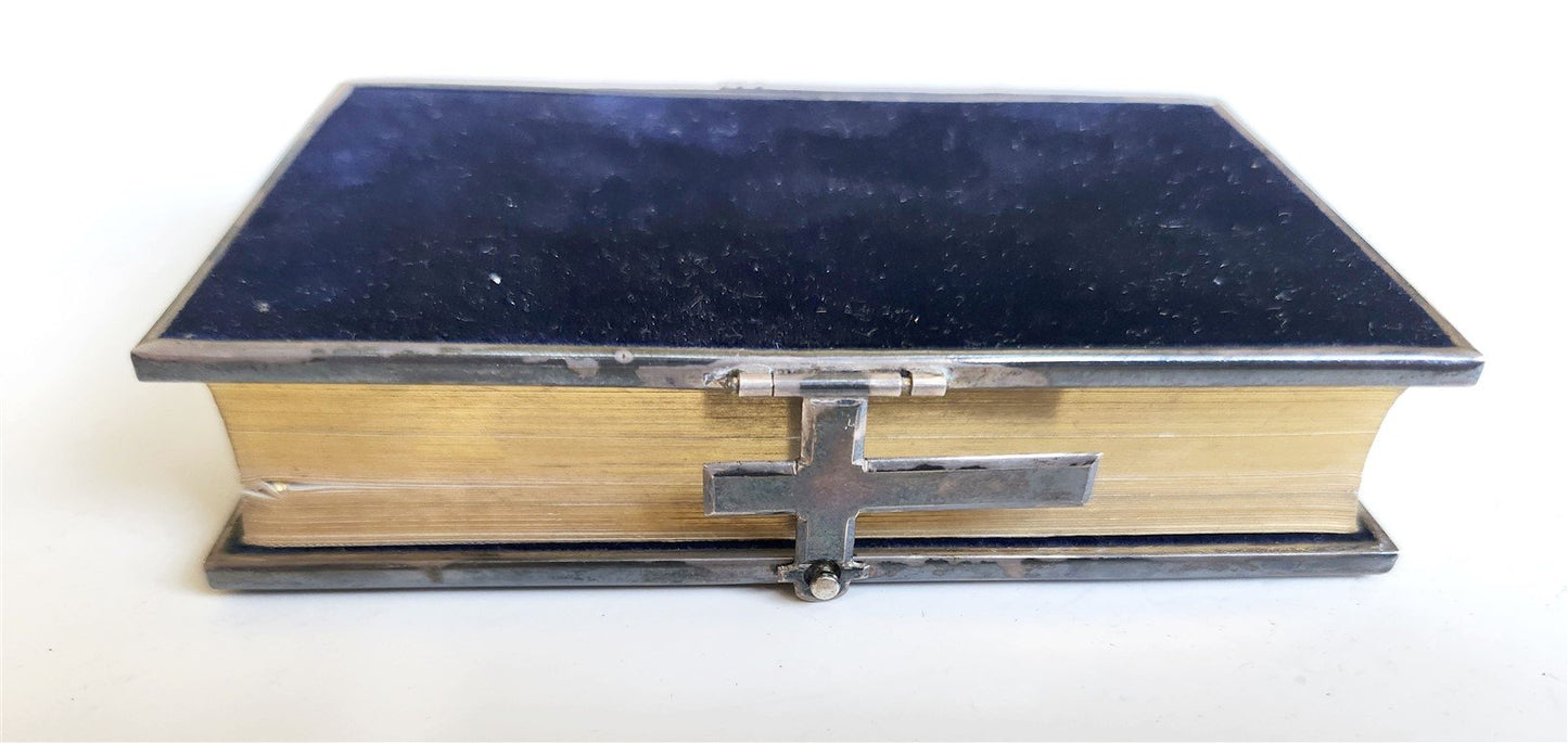 1880s PAROISSIEN ROMAIN antique BEAUTIFUL VELVET BINDING w/ SILVER CROSS CLASP