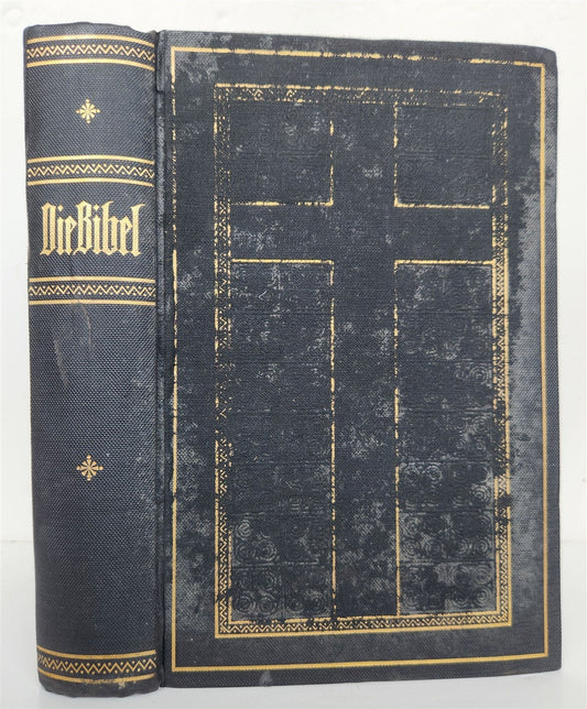 1934 BIBLE in GERMAN pre-WWII translated by MARTIN LUTHER antique