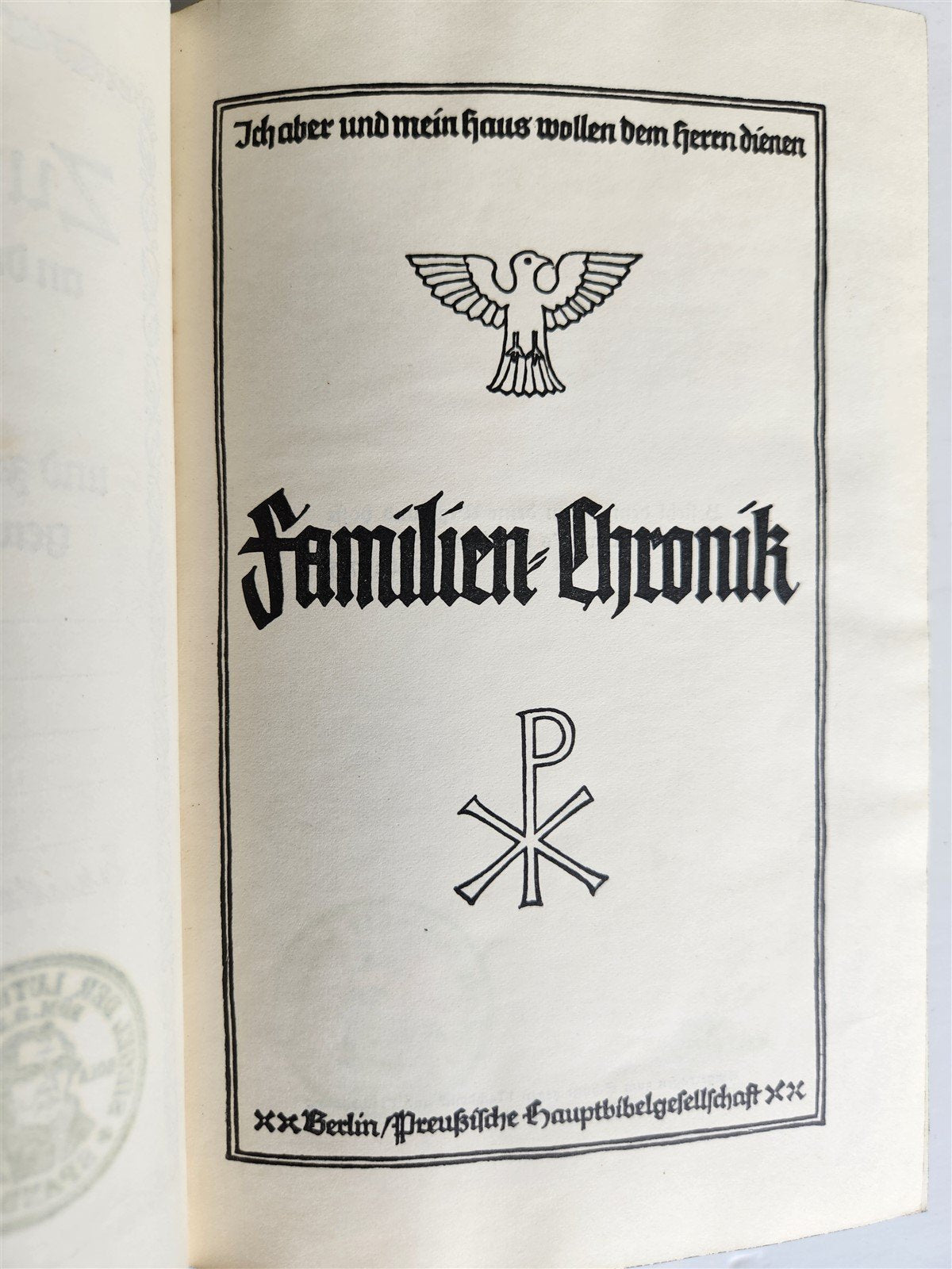 1934 BIBLE in GERMAN pre-WWII translated by MARTIN LUTHER antique