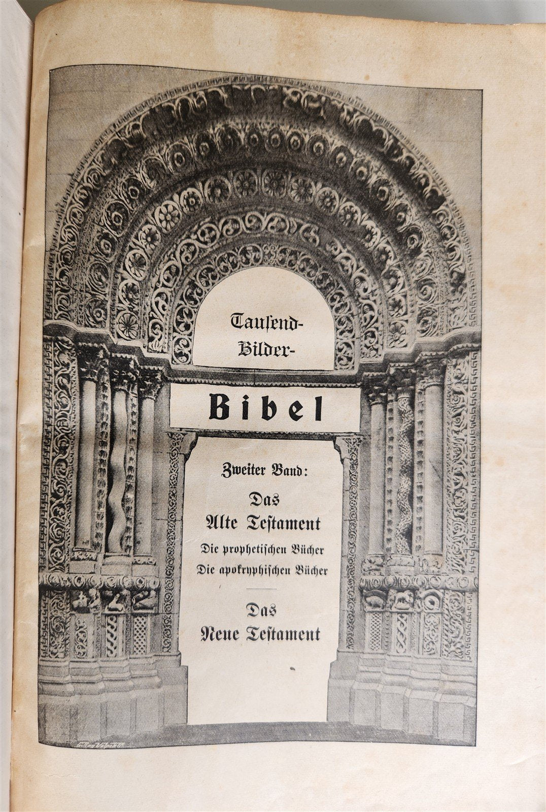 1927 BIBLE in GERMAN 2 VOLS GIFT from Duke of Braunschweig and Luneburg antique