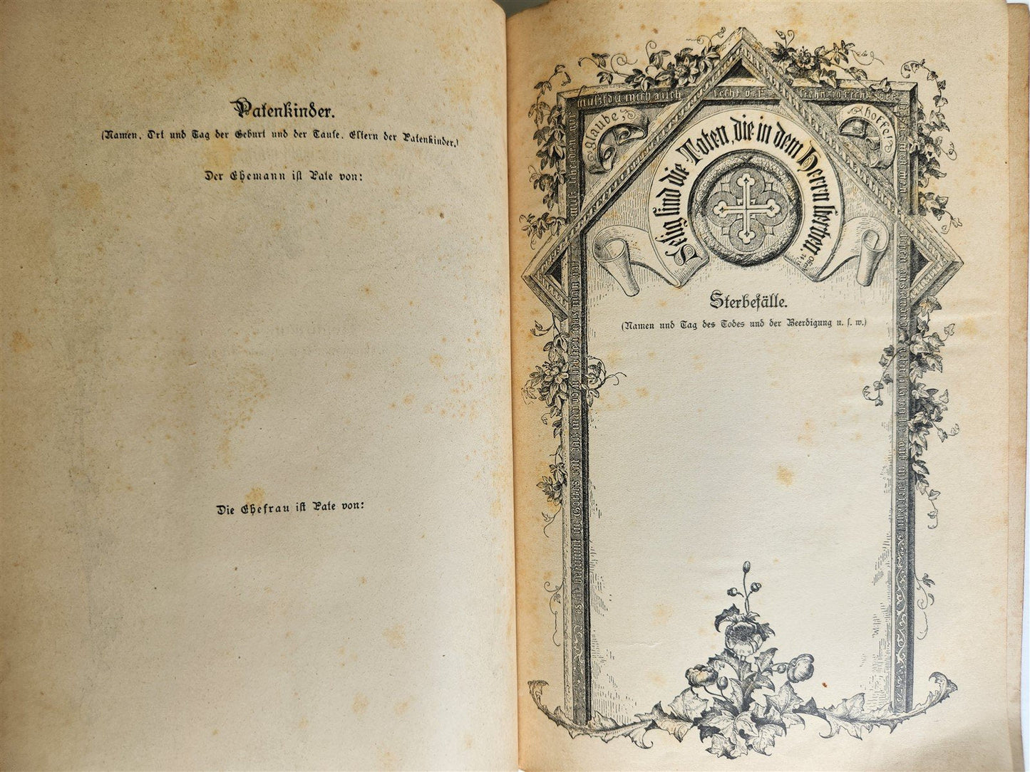 1927 BIBLE in GERMAN 2 VOLS GIFT from Duke of Braunschweig and Luneburg antique