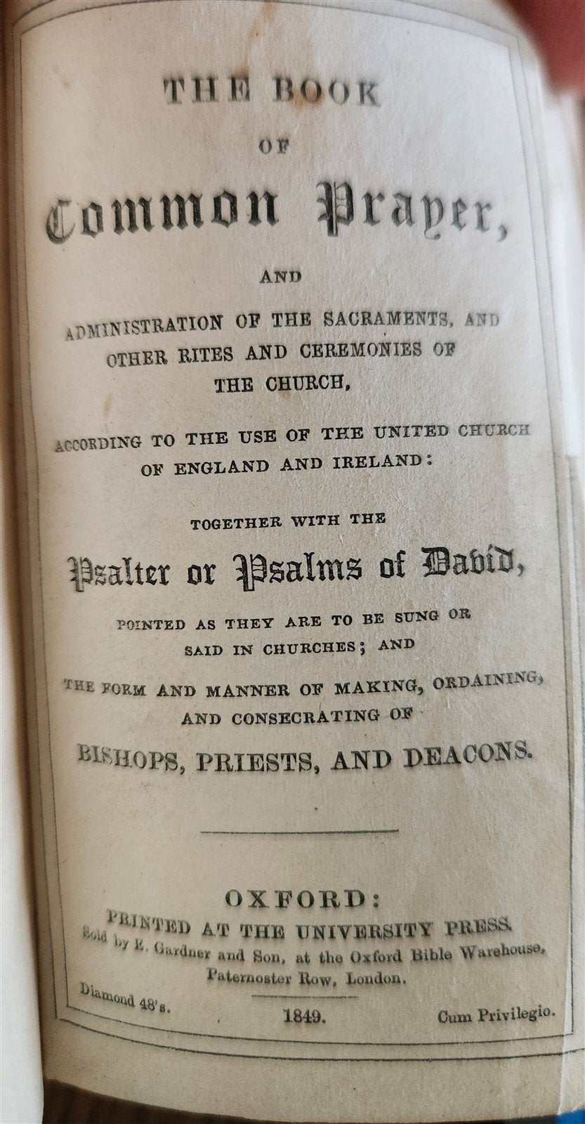 1849 BIBLE in ENGLISH New Testament & BOOK OF COMMON PRAYER antique