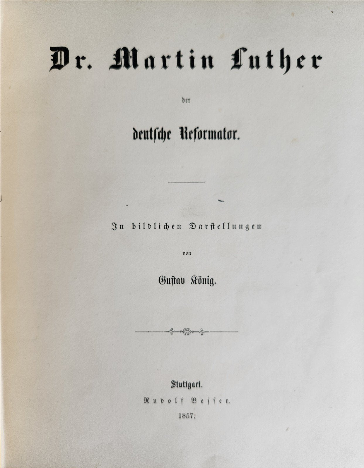 1857 DR. MARTIN LUTHER GERMAN REFORMER antique ILLUSTRATED