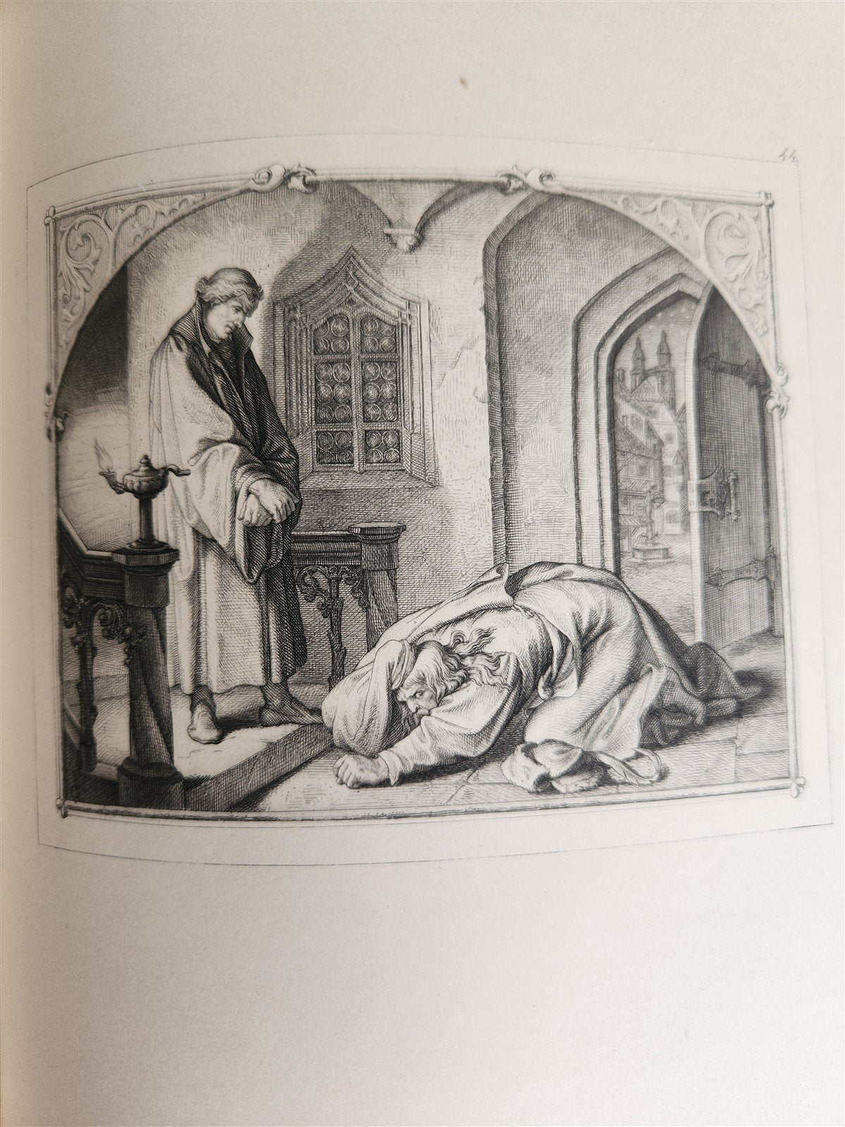 1857 DR. MARTIN LUTHER GERMAN REFORMER antique ILLUSTRATED