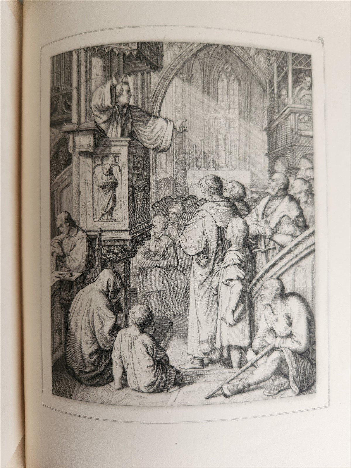 1857 DR. MARTIN LUTHER GERMAN REFORMER antique ILLUSTRATED