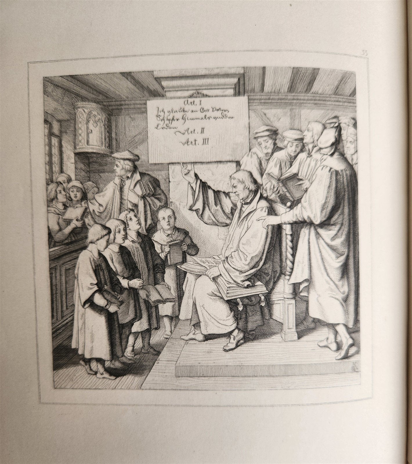 1857 DR. MARTIN LUTHER GERMAN REFORMER antique ILLUSTRATED