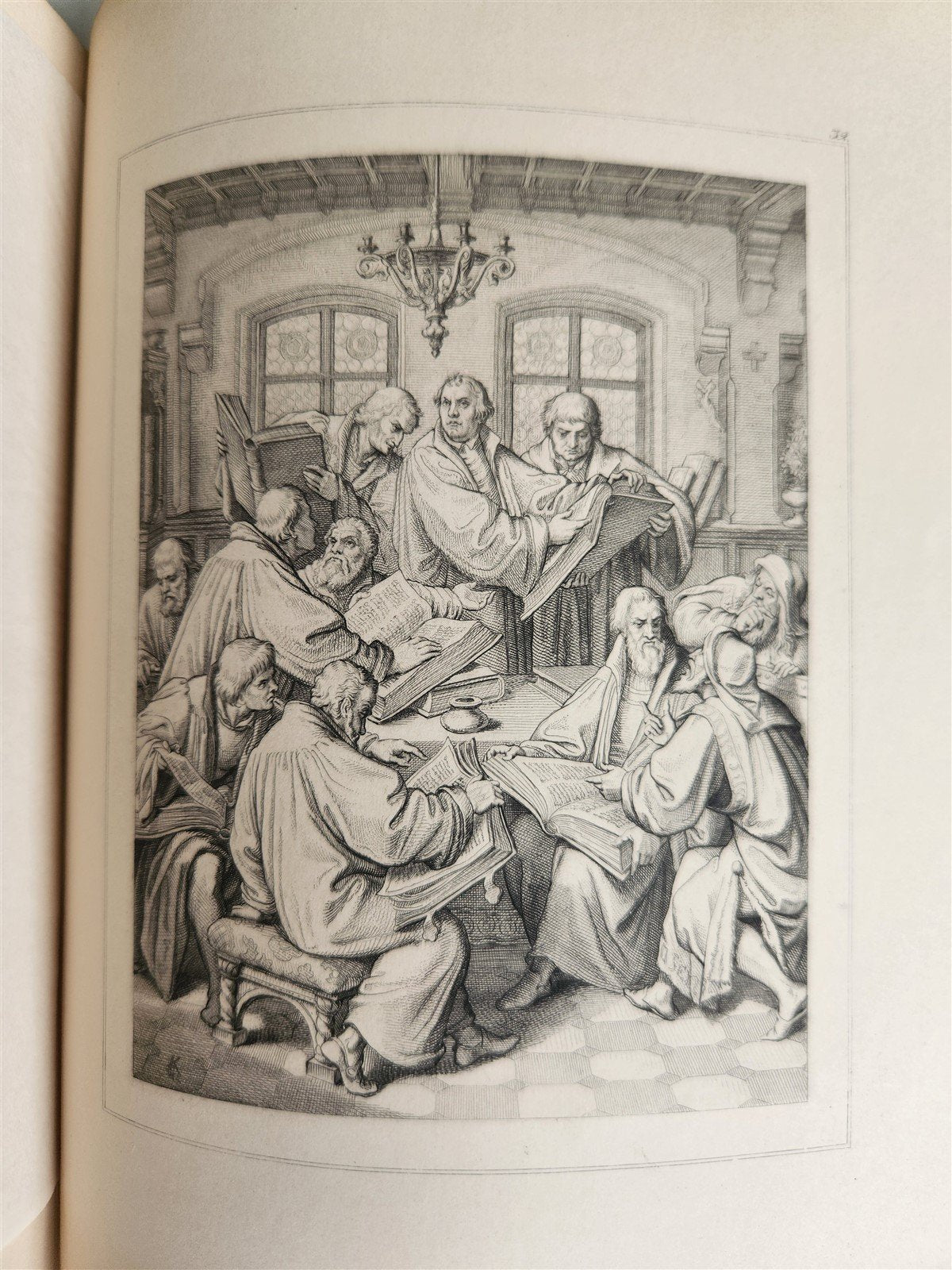 1857 DR. MARTIN LUTHER GERMAN REFORMER antique ILLUSTRATED
