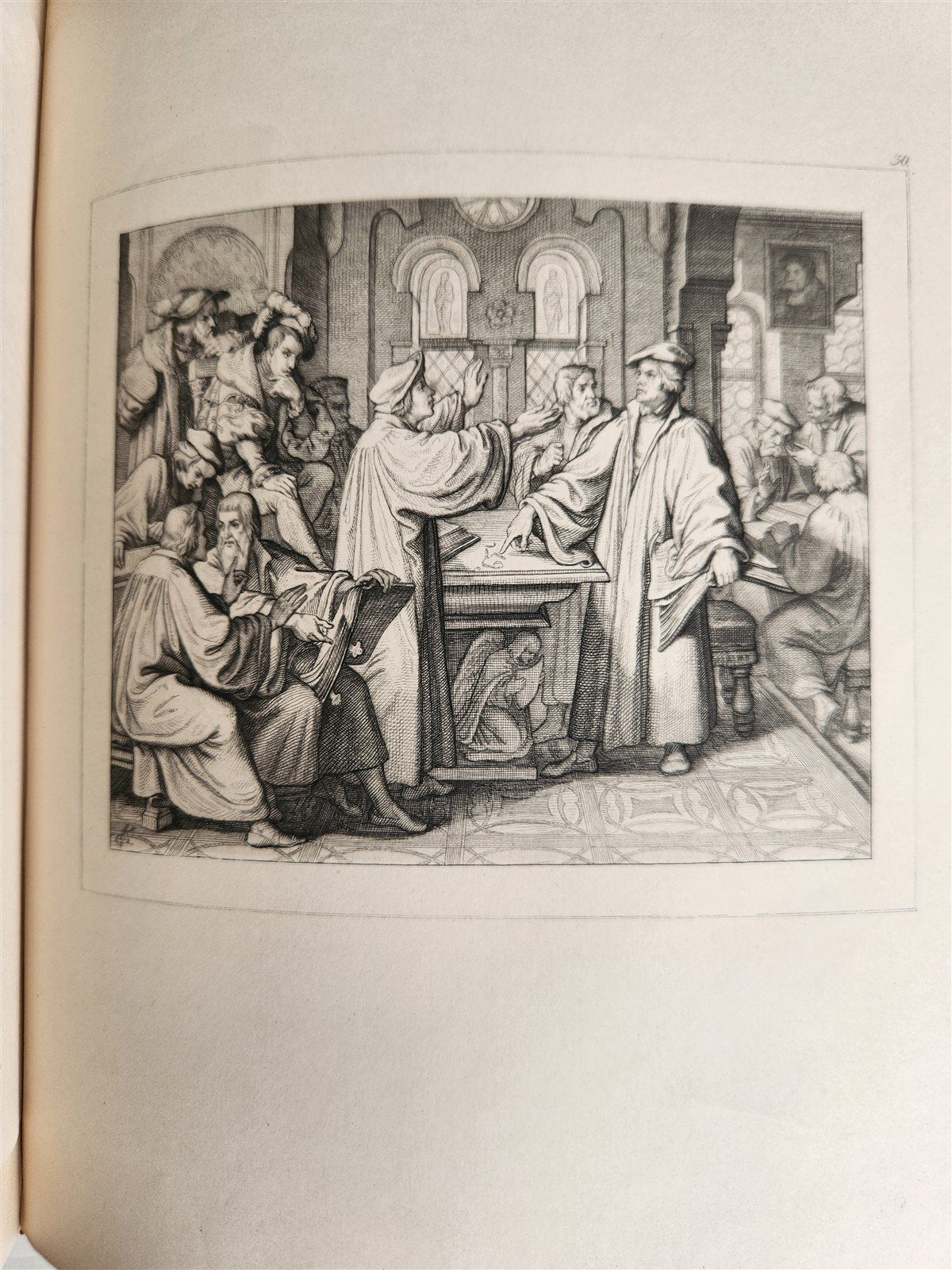 1857 DR. MARTIN LUTHER GERMAN REFORMER antique ILLUSTRATED