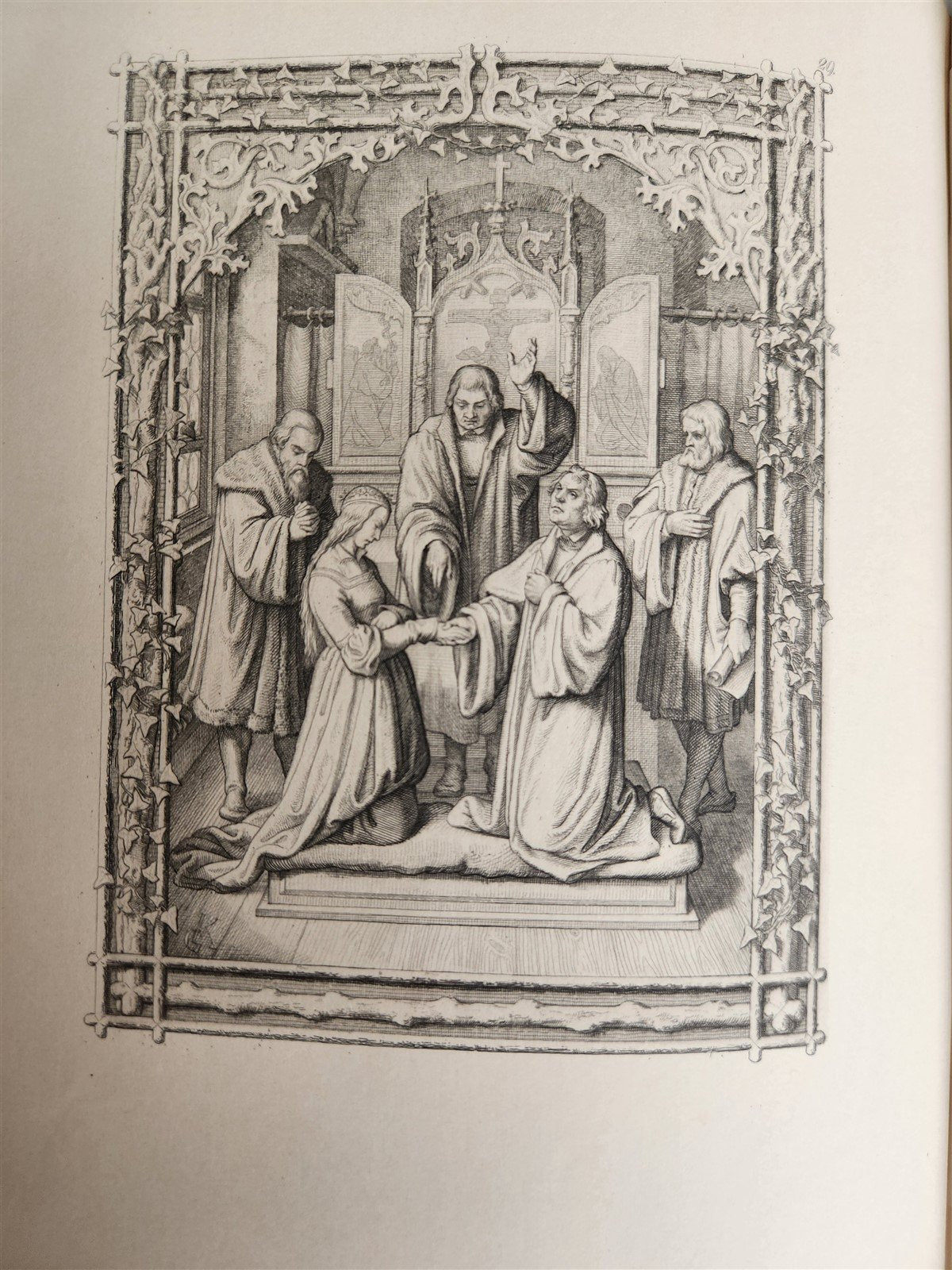 1857 DR. MARTIN LUTHER GERMAN REFORMER antique ILLUSTRATED