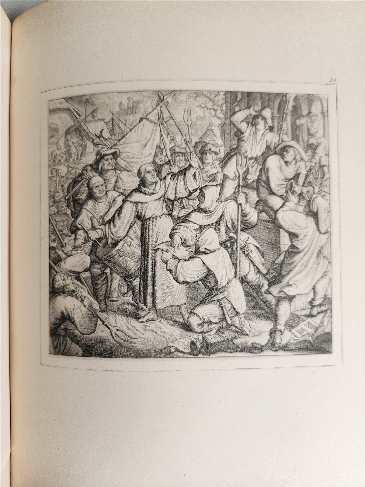 1857 DR. MARTIN LUTHER GERMAN REFORMER antique ILLUSTRATED