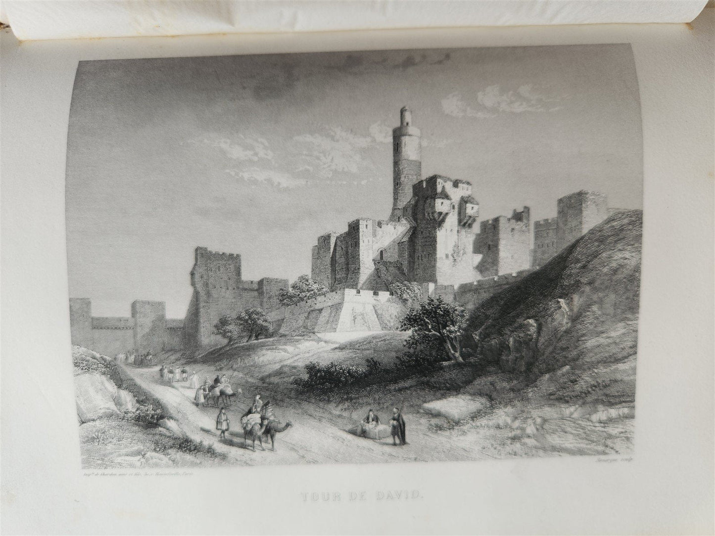 1865 JERUSALEM et la TERRE-SAINTE notes de voyage antique ILLUSTRATED