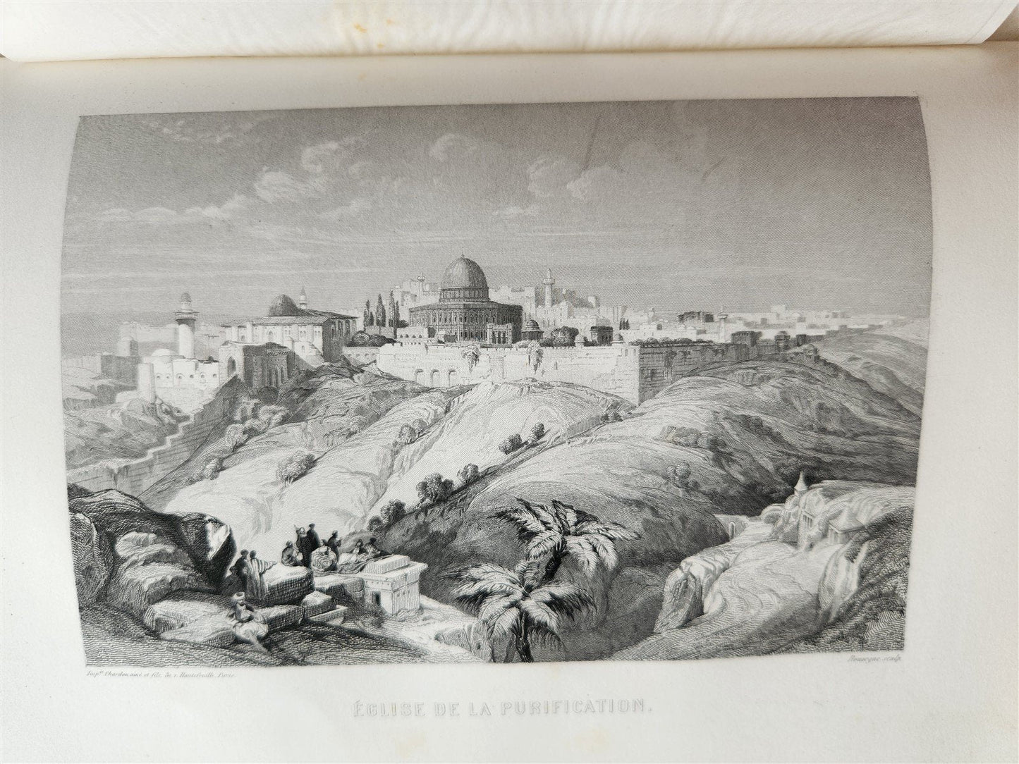 1865 JERUSALEM et la TERRE-SAINTE notes de voyage antique ILLUSTRATED