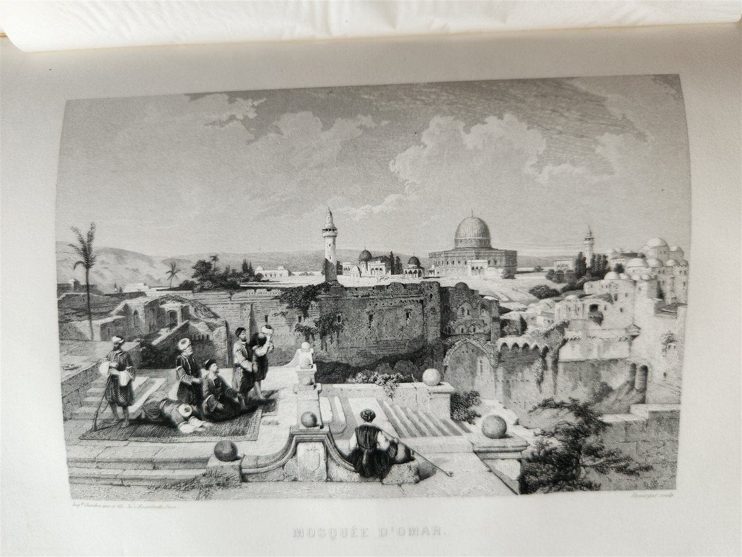 1865 JERUSALEM et la TERRE-SAINTE notes de voyage antique ILLUSTRATED