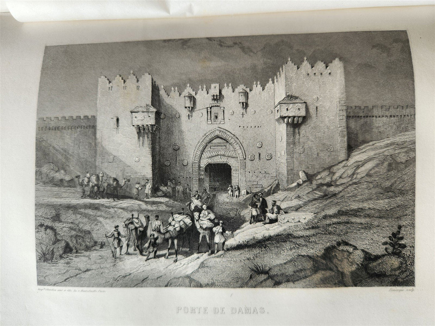 1865 JERUSALEM et la TERRE-SAINTE notes de voyage antique ILLUSTRATED