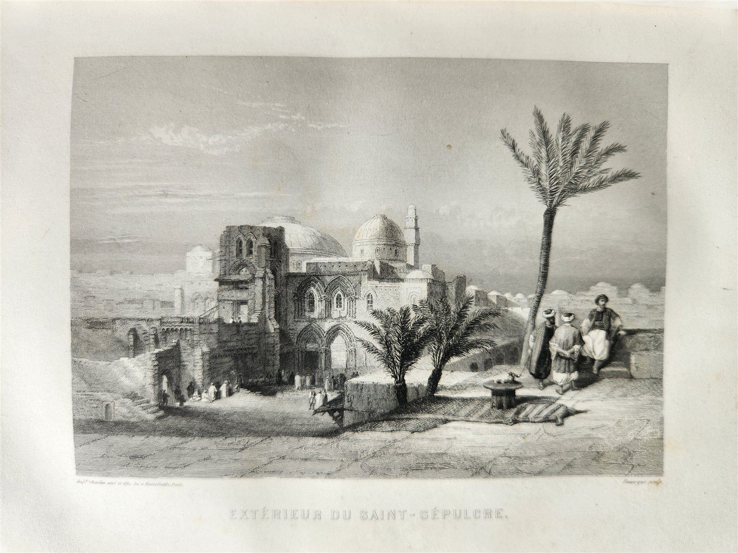 1865 JERUSALEM et la TERRE-SAINTE notes de voyage antique ILLUSTRATED