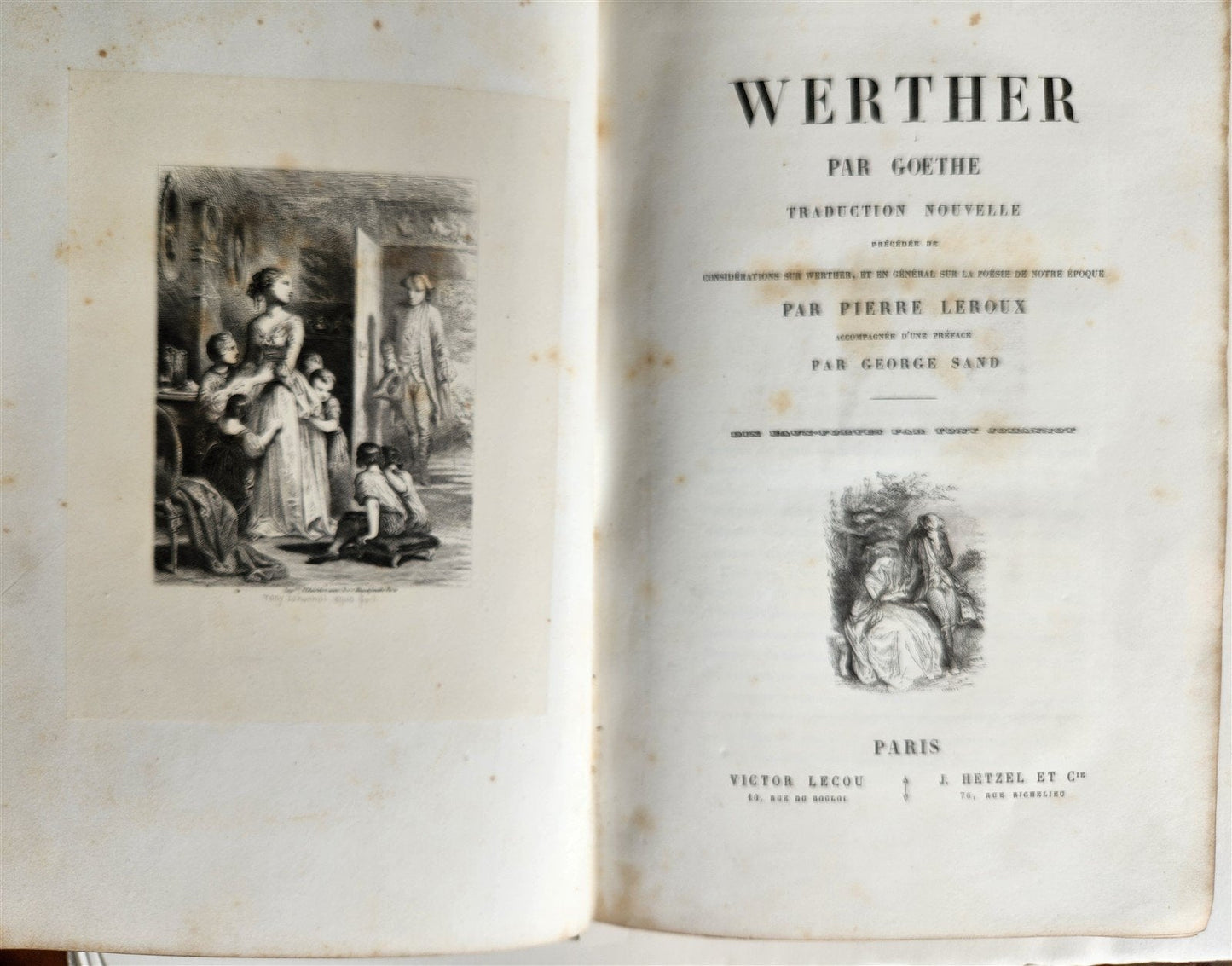 1845 WERTHER par GOETHE antique ILLUSTRATED