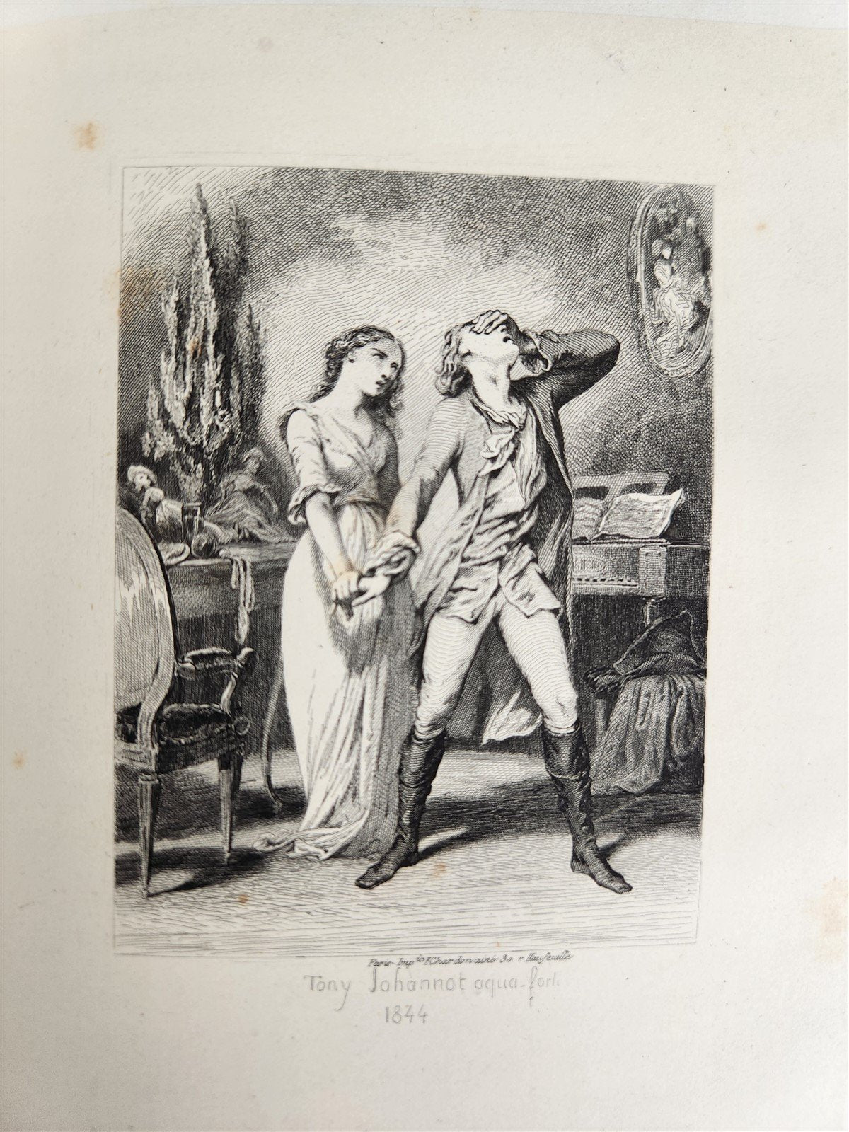 1845 WERTHER par GOETHE antique ILLUSTRATED