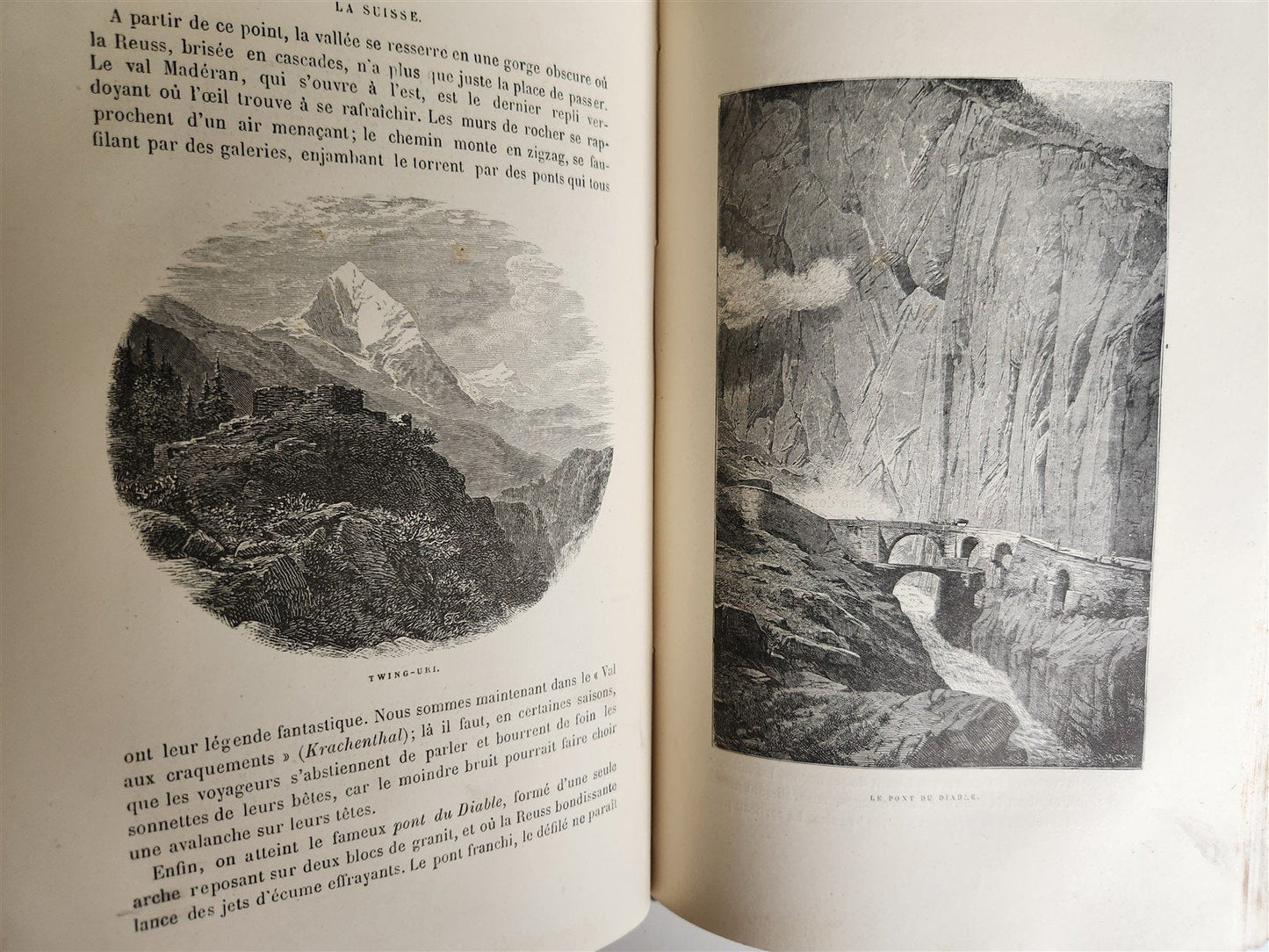 1883 PICTURESQUE SWITZERLAND antique ILLUSTRATED LA SUISSE PITTORESQUE
