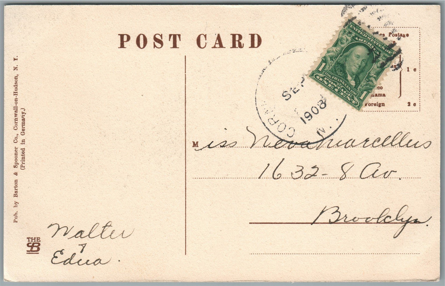 CORNWALL NY VALLEY VIEW FARM ANTIQUE POSTCARD