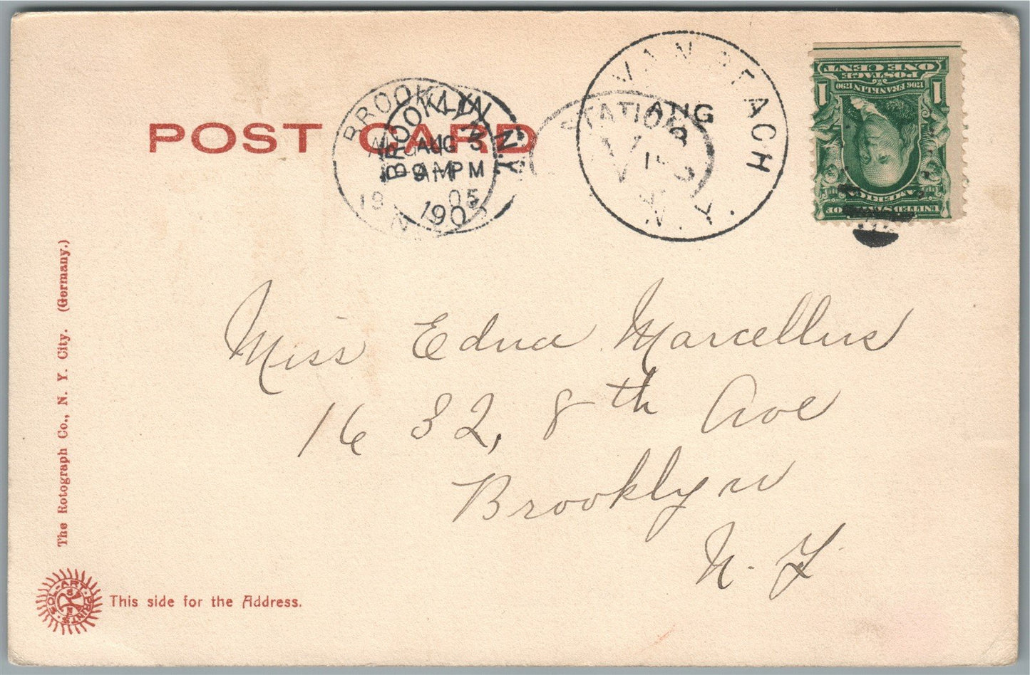 SYLVAN BEACH NY RAILROAD AVENUE ANTIQUE POSTCARD