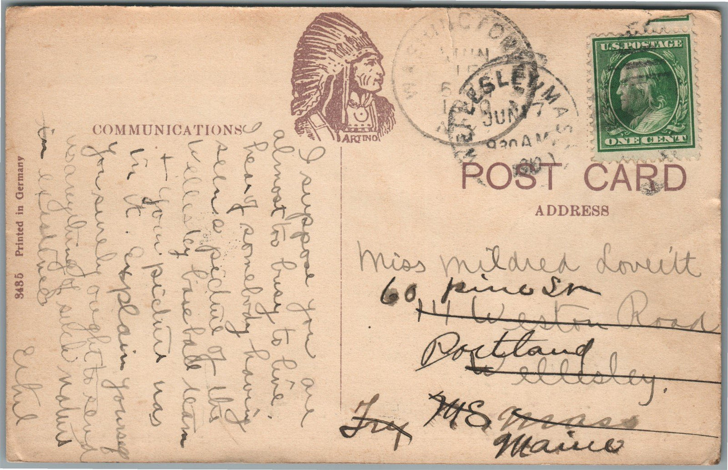 WASHINGTONVILLE NY THE OLD ELM ANTIQUE POSTCARD