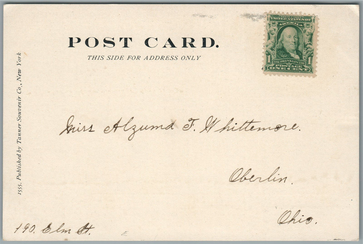 ADAMS NY MAIN STREET ANTIQUE POSTCARD