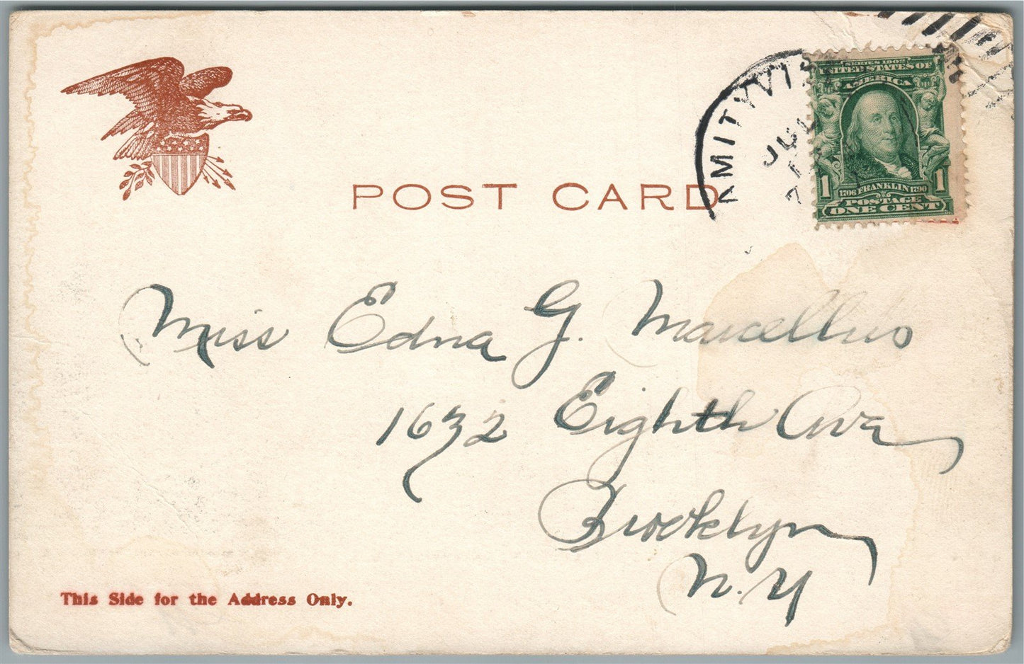 AMITYVILLE LI NY NEW POINT HOTEL & INN ANTIQUE POSTCARD