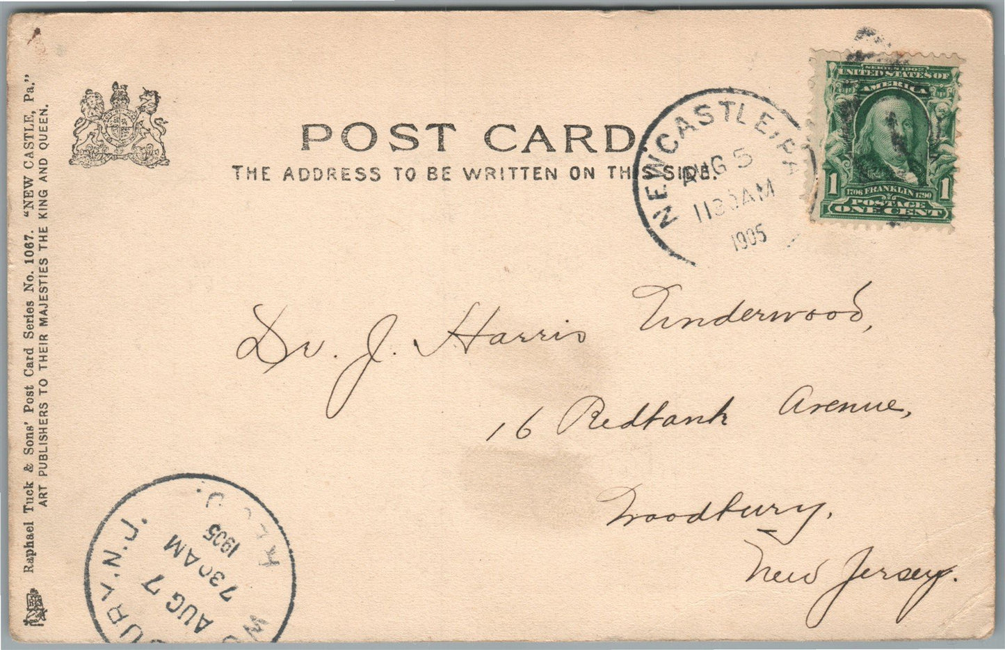 NEW CASTLE PA SHENANGO VALLEY HOSPITAL ANTIQUE POSTCARD