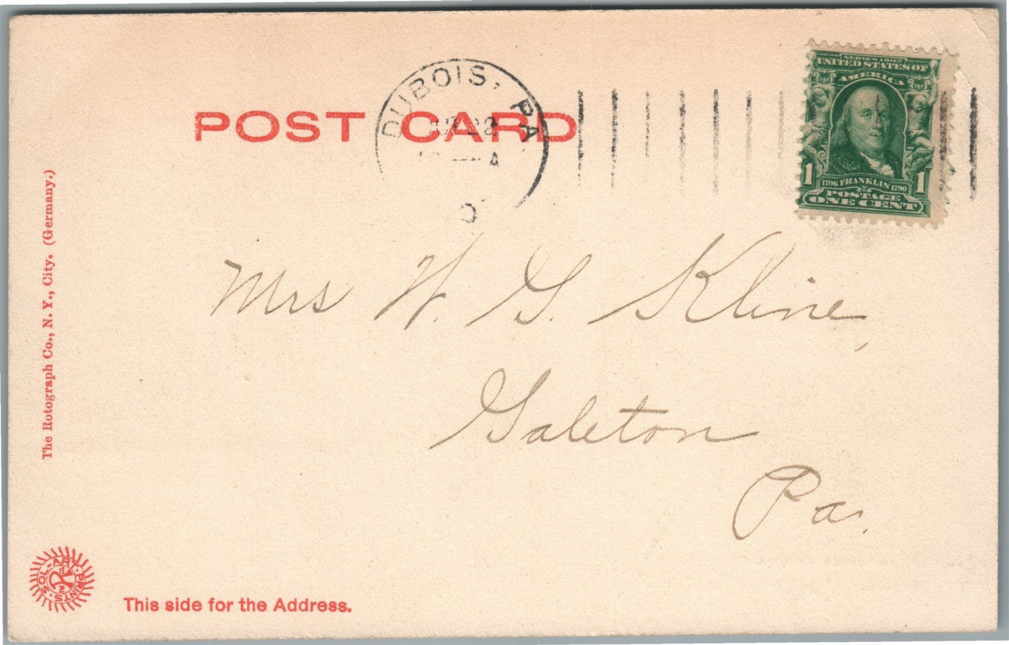 TITUSVILLE PA CITY HALL ANTIQUE POSTCARD