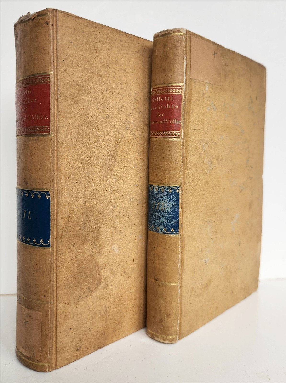 1822 History of states & peoples of ancient world in GERMAN antique 2 VOLUMES