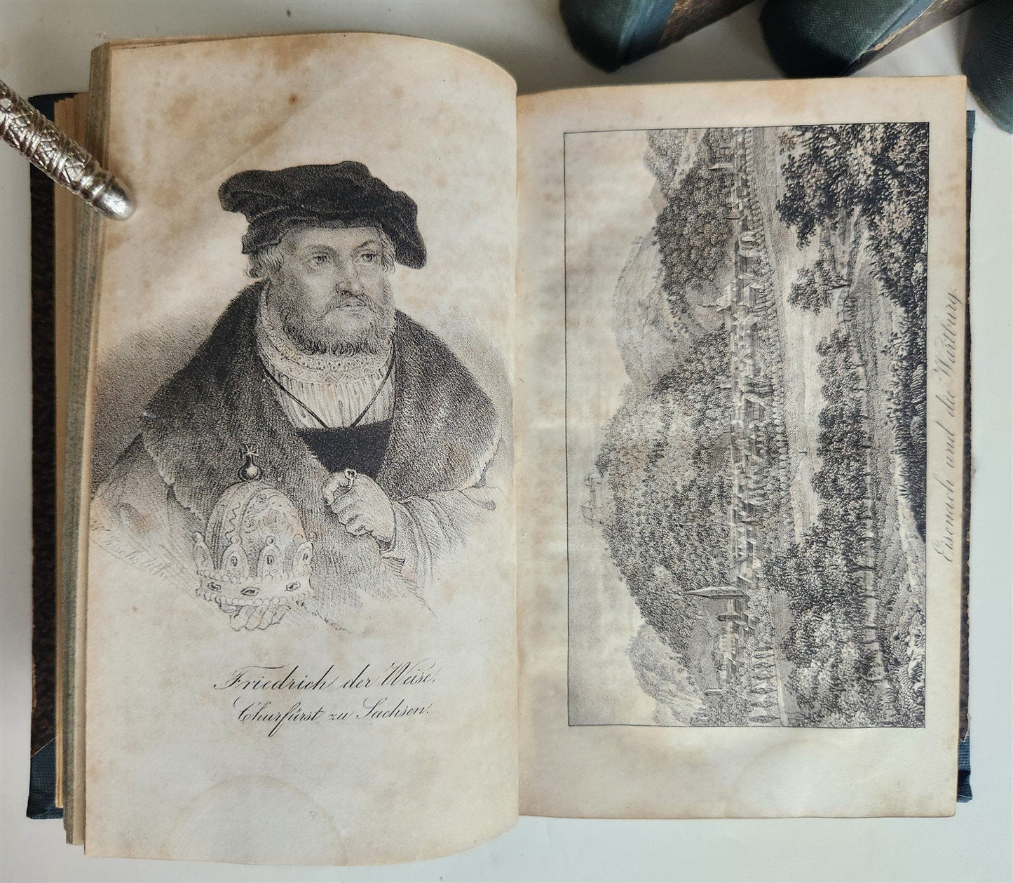 1838 GALLERY OF CHRISTIAN CHURCH REFORMERS in GERMAN antique 5 VOLS illustrated