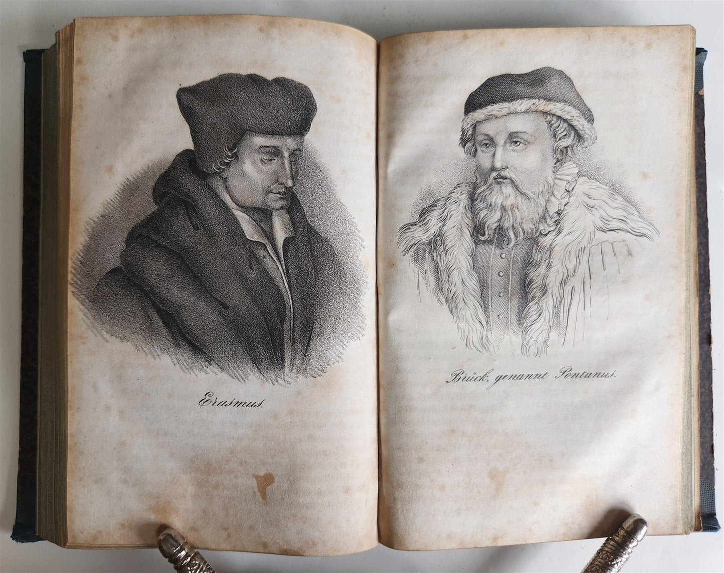 1838 GALLERY OF CHRISTIAN CHURCH REFORMERS in GERMAN antique 5 VOLS illustrated