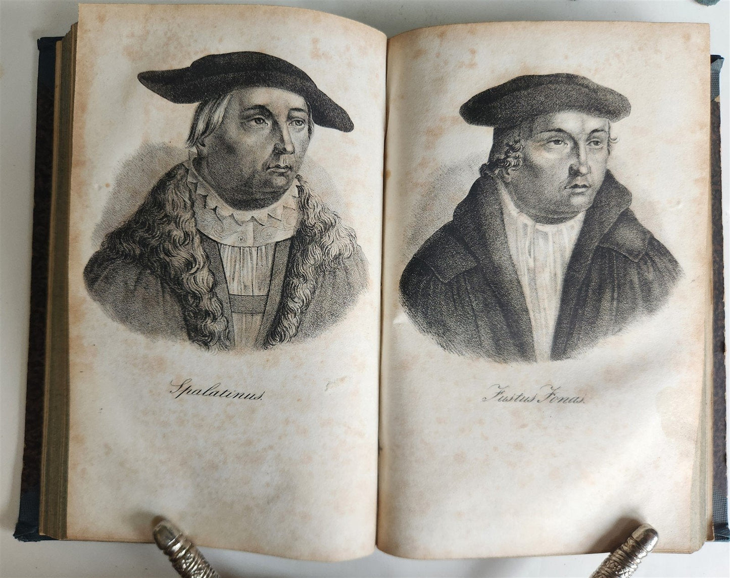 1838 GALLERY OF CHRISTIAN CHURCH REFORMERS in GERMAN antique 5 VOLS illustrated