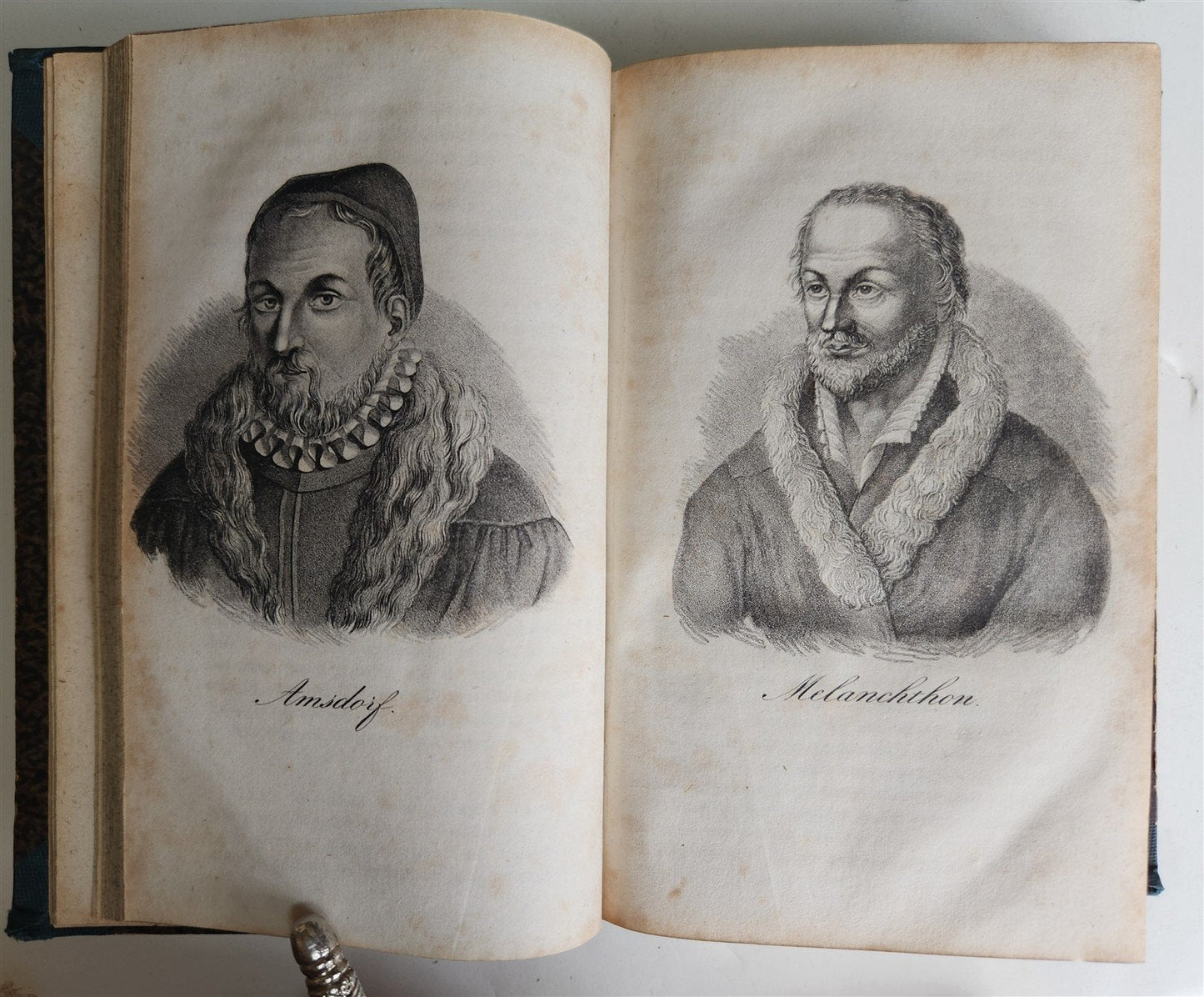 1838 GALLERY OF CHRISTIAN CHURCH REFORMERS in GERMAN antique 5 VOLS illustrated