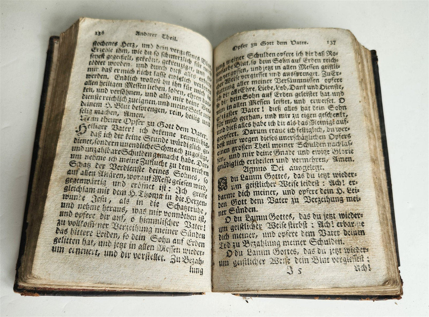 1791 PRAYER BOOK in GERMAN antique MESS-BUCH