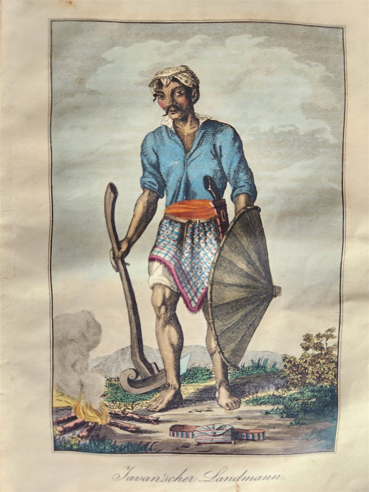 1840 PEOPLES of EARTH LIFE CUSTOMS HABITS in GERMAN antique 2 VOLS illustrated